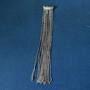 Zara Hair Accessory Long Tassel Crystal Hairpin, Brand New